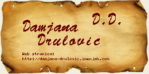 Damjana Drulović vizit kartica